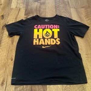 The Nike Tee Boy’s Black Hot Hands Basketball Tee Size XL